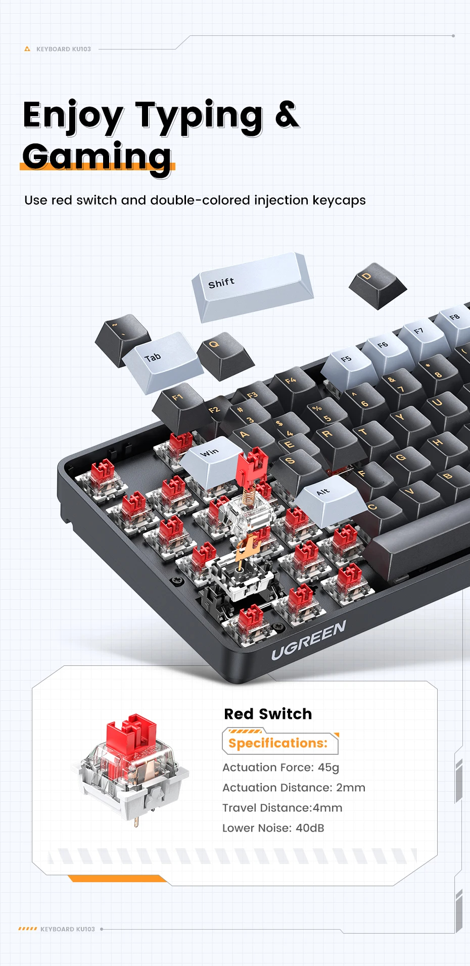 UGREEN-KU103-108-Tasten-Kabelgebunden-Mechanische-Gaming-Tastatur-Stille-Struktur-PBT-Tasten-Rot-Sch-2024166-7